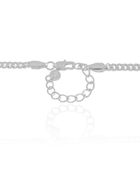 Gargantilha Grumet 4 mm Fecho Mosquetão Ródio Branco - 40 cm