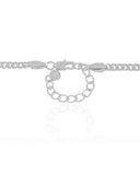 Gargantilha Grumet 4 mm Fecho Mosquetão Ródio Branco - 40 cm