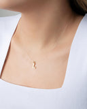 Choker Nylon Letra I Banhado a Ouro 18K