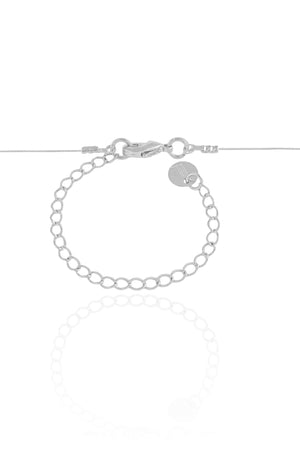 Choker Nylon Letra K Ródio Branco