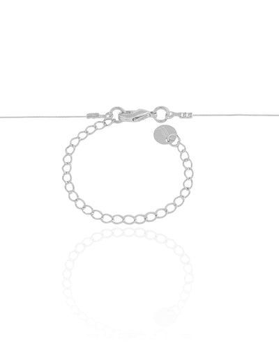 Choker Nylon Letra P Ródio Branco - 35 cm