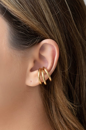 Piercing Filetes Tubo Banhado a Ouro 18K