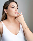 Brinco Argola Tubo Tela 3.1 cm Banhado a Ouro 18K