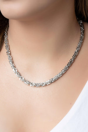 Choker Detalhada 6 mm Ródio Branco