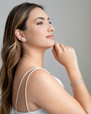 Bracelete Pontos de Luz Cristal 3 mm Ródio Branco