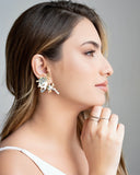 Brinco Orgânico Plaquinhas Mix Banho 5.2 cm Banhado a Ouro 18K