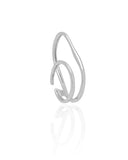 Anel Duplo Filetes Tamanho 18 Ródio Branco