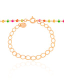 Choker Bolinhas Coloridas 2 mm Banhado a Ouro 18K