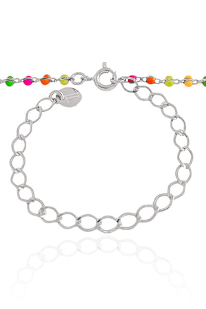 Choker Bolinhas Coloridas 2 mm Ródio Branco