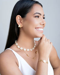 Brinco Gota Pérola 1.8 cm Banhado a Ouro 18K