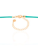 Choker Fio Coreano Verde Água Concha Banhado a Ouro 18K