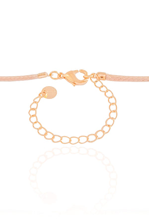 Choker Fio Coreano Bege Búzio Banhado a Ouro 18K