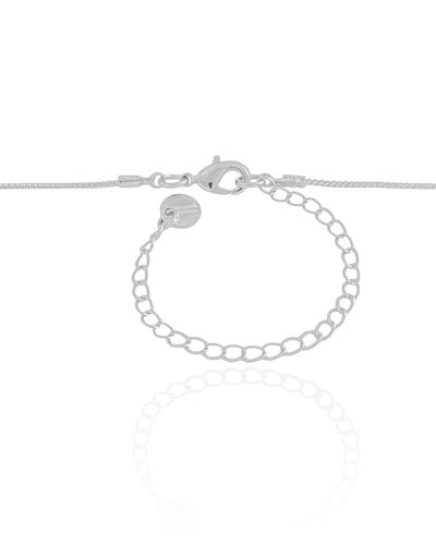Colar Veneziana Oval Liso Ródio Branco - 40 cm