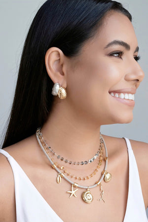 Choker Plaquinhas Lisas 6 mm Ródio Branco