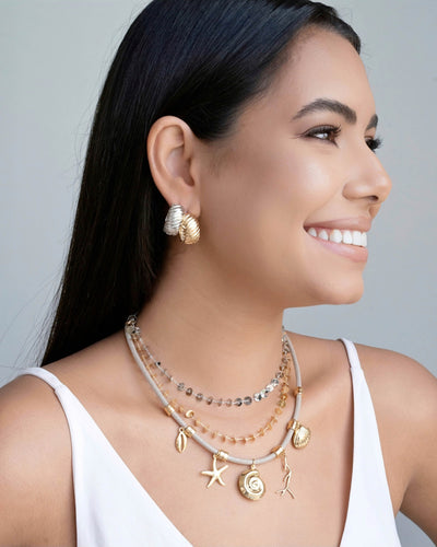 Choker Plaquinhas Lisas 6 mm Ródio Branco - 35 cm