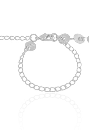 Choker Plaquinhas Lisas 6 mm Ródio Branco