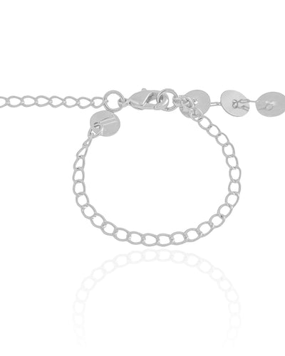 Choker Plaquinhas Lisas 6 mm Ródio Branco - 35 cm