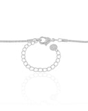 Aro Flexível Pingentes Búzios Ródio Branco - 40 cm