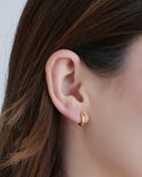 Brinco Argola Click Redonda Lisa 1.1 cm Banhado a Ouro 18K