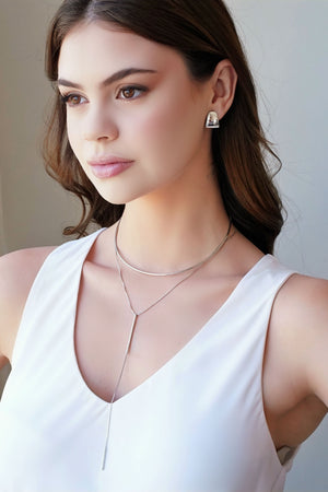 Brinco Argola Achatada Lisa 1.7 cm Ródio Branco