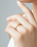 Anel Ponto de Luz Cravejado Tamanho 15 Banhado a Ouro 18K