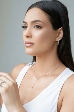 Anel Ponto de Luz Cravejado Tamanho 15 Ródio Branco