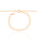 Choker Elos Corações Lisos e Cristal Banhado a Ouro 18K