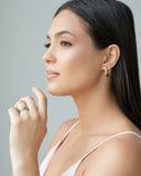 Brinco Argola Quadrada Lisa 2.0 cm Ródio Branco