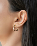 Brinco Argola Quadrada Lisa 1.7 cm Banhado a Ouro 18K
