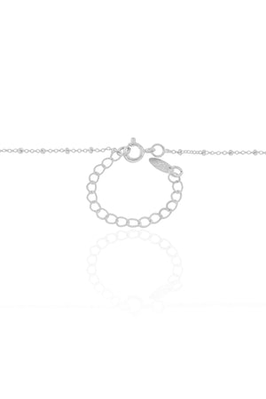 Gargantilha Gravata Bolinhas Pontos de Luz Cristal Ródio Branco