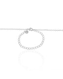 Choker Elos Trevos Madrepérola Ródio Branco