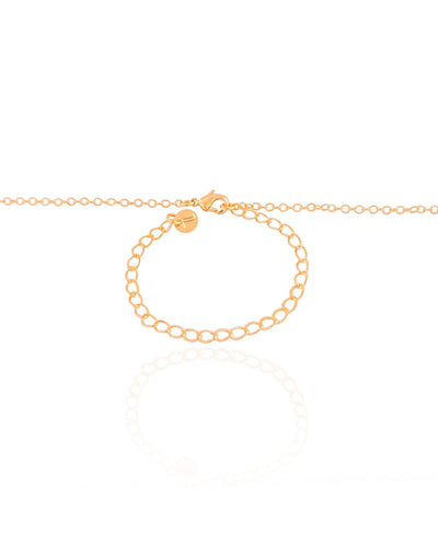 Choker Elos Trevo Preto Banhado a Ouro 18K - 33 cm