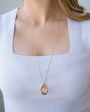 Gargantilha Longa Veneziana Nó Banhado a Ouro 18K - 65 cm