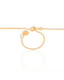 Gargantilha Veneziana Oval Liso e Cravejado Cristal Banhado a Ouro 18K - 40 cm
