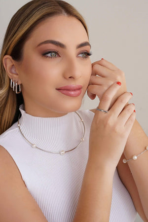 Anel Quadrado Liso Tamanho 13 Ródio Branco