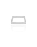 Anel Quadrado Liso Tamanho 13 Ródio Branco