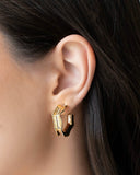 Brinco Argola Orgânica 2.3 cm Banhado a Ouro 18K