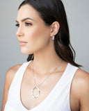 Brinco Argola Orgânica 2.3 cm Ródio Branco