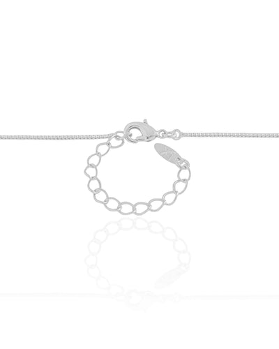 Colar Veneziana Oval Orgânico Ródio Branco - 45 cm