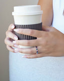 Anel Baguetes Coloridas Tamanho 14 Ródio Branco