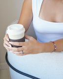 Anel Baguetes Coloridas Tamanho 14 Ródio Branco