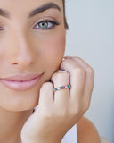 Anel Baguetes Coloridas Tamanho 18 Banhado a Ouro 18K