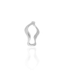 Anel Ondas Liso Tamanho 22 Ródio Branco