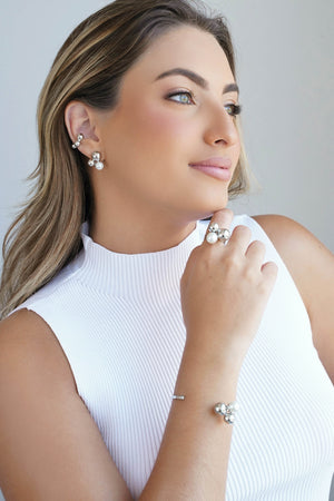 Piercing Bolas Lisas Ródio Branco