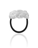 Pony Cuff Orgânico Torcido Banho Branco