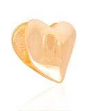 Presilha Coração Liso Banho Dourado
