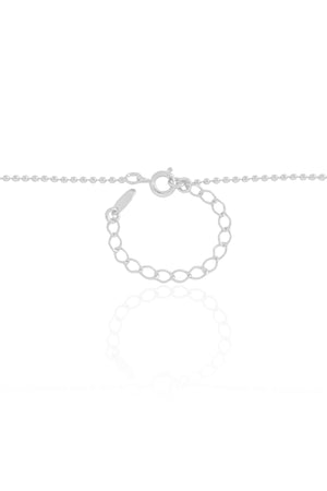 Gargantilha Longa Bolinhas 1.5 mm Ródio Branco