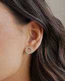 Ear Jacket Círculos Liso Ródio Branco