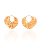 Brinco Argola Click Letras Detalhes Vazados 2.5 cm Banhado a Ouro 18K