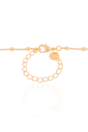 Gargantilha Veneziana Bolinhas Geométricos Cristal Banhado a Ouro 18K - 45 cm